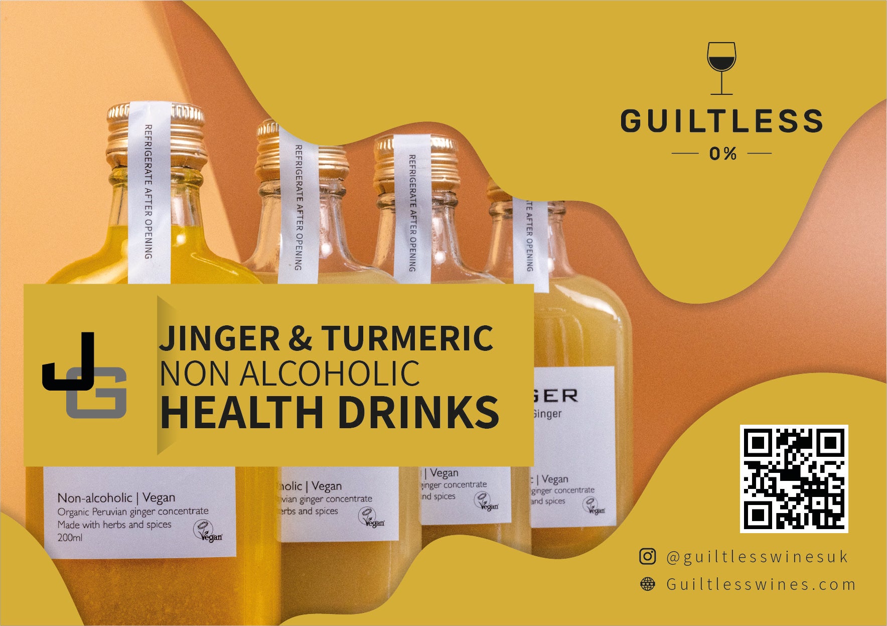 Organic - Vegan Jinger & Turmeric cold pressed