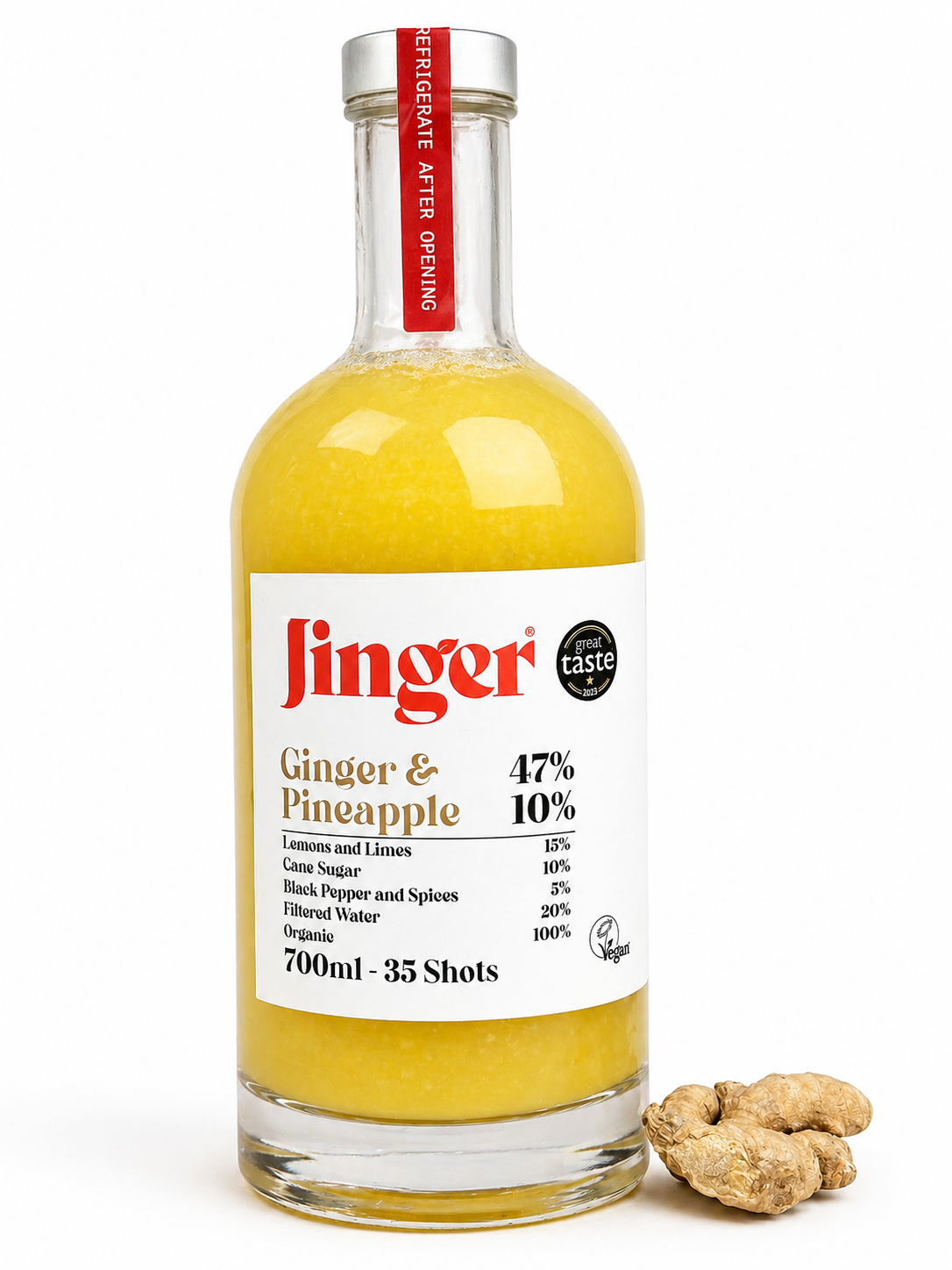 Organic Ginger & Pineapple - Sugar Free - 700ml