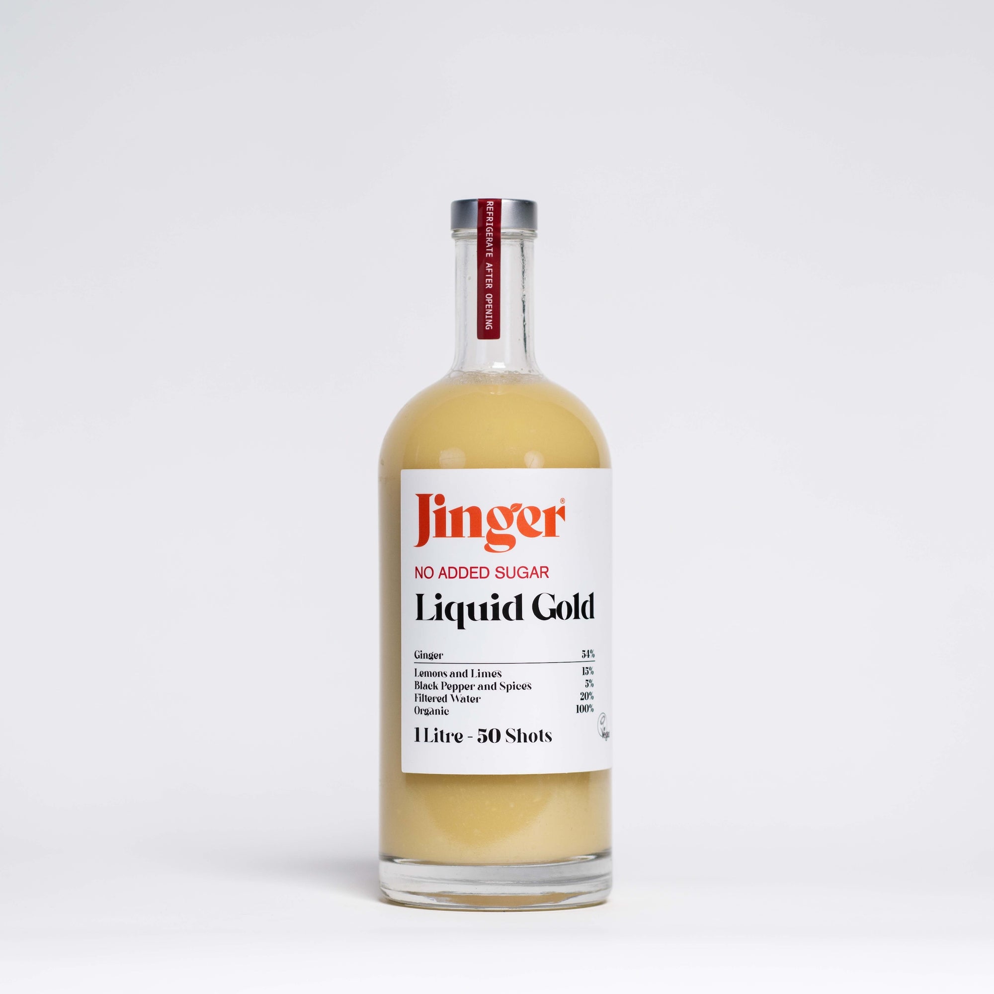 Organic Ginger Liquid Gold - Sugar Free - 1 Litre – Jinger drinks
