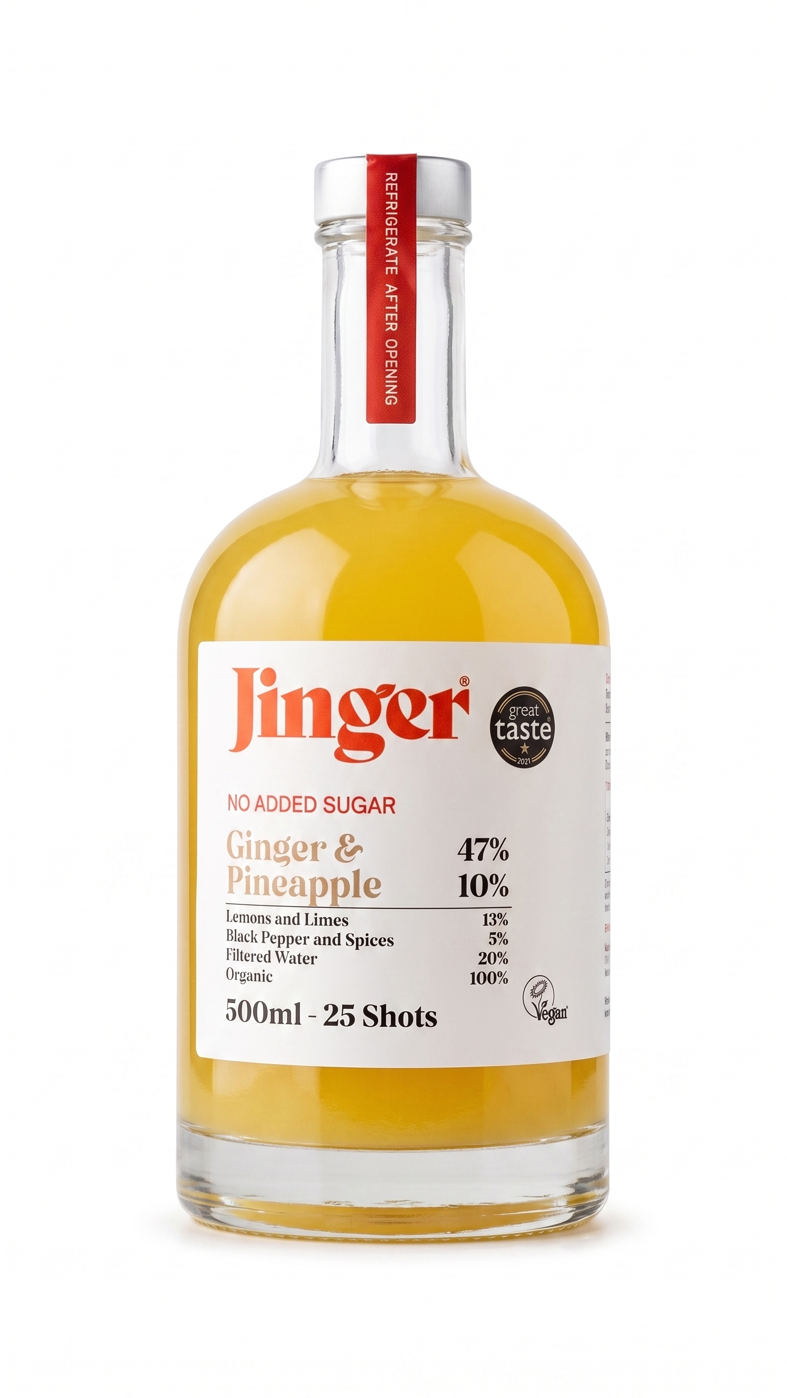 Organic Ginger & Pineapple - Sugar Free- 500ml