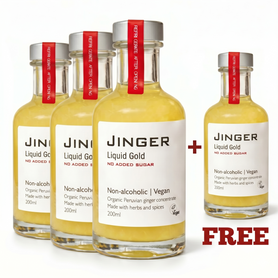 Bundle - 200ml - Ginger Liquid Gold [NO ADDED SUGAR] - Buy 3 Get 1 Free