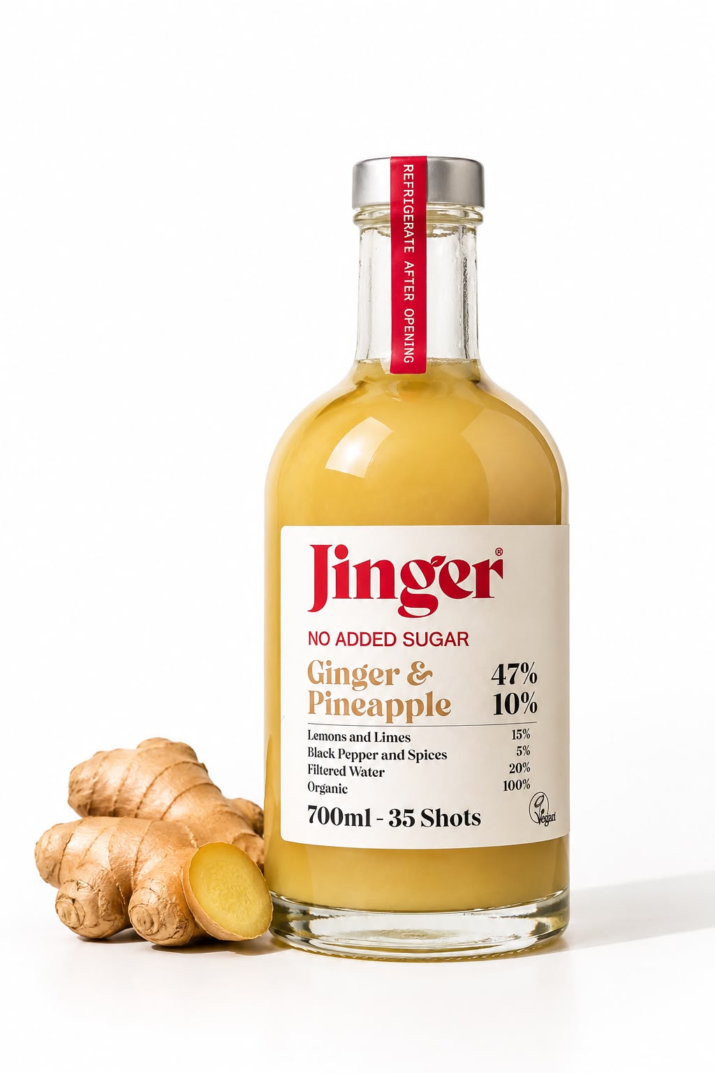 Organic Ginger & Pineapple - Sugar Free - 700ml