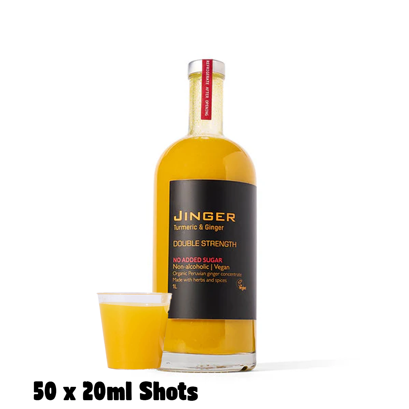 DOUBLE STRENGTH Ginger & Turmeric 1 Litre [NO ADDED SUGAR]