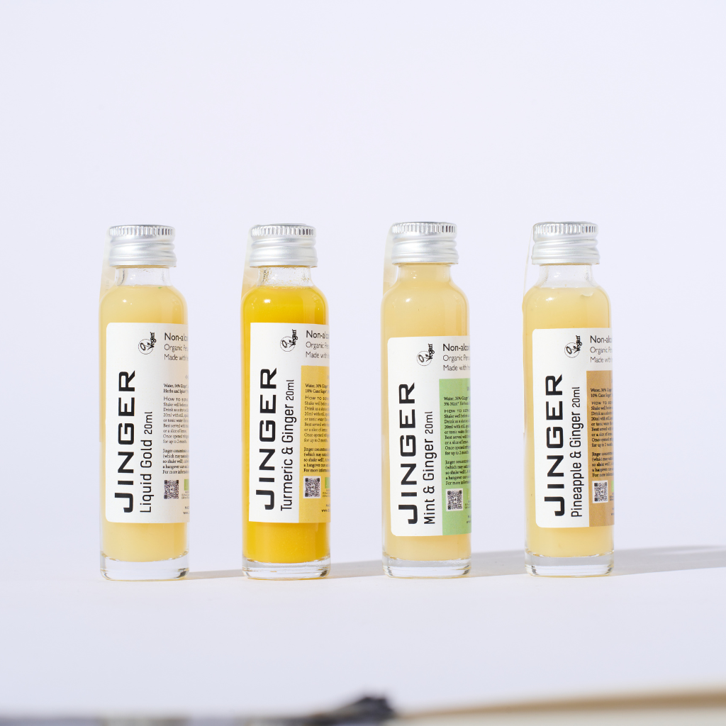 Ginger shots 20ml Mixed Pack of 4 Jinger drinks